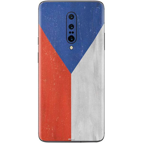 Czech Republic Flag Distressed OnePlus 7 Pro Skin